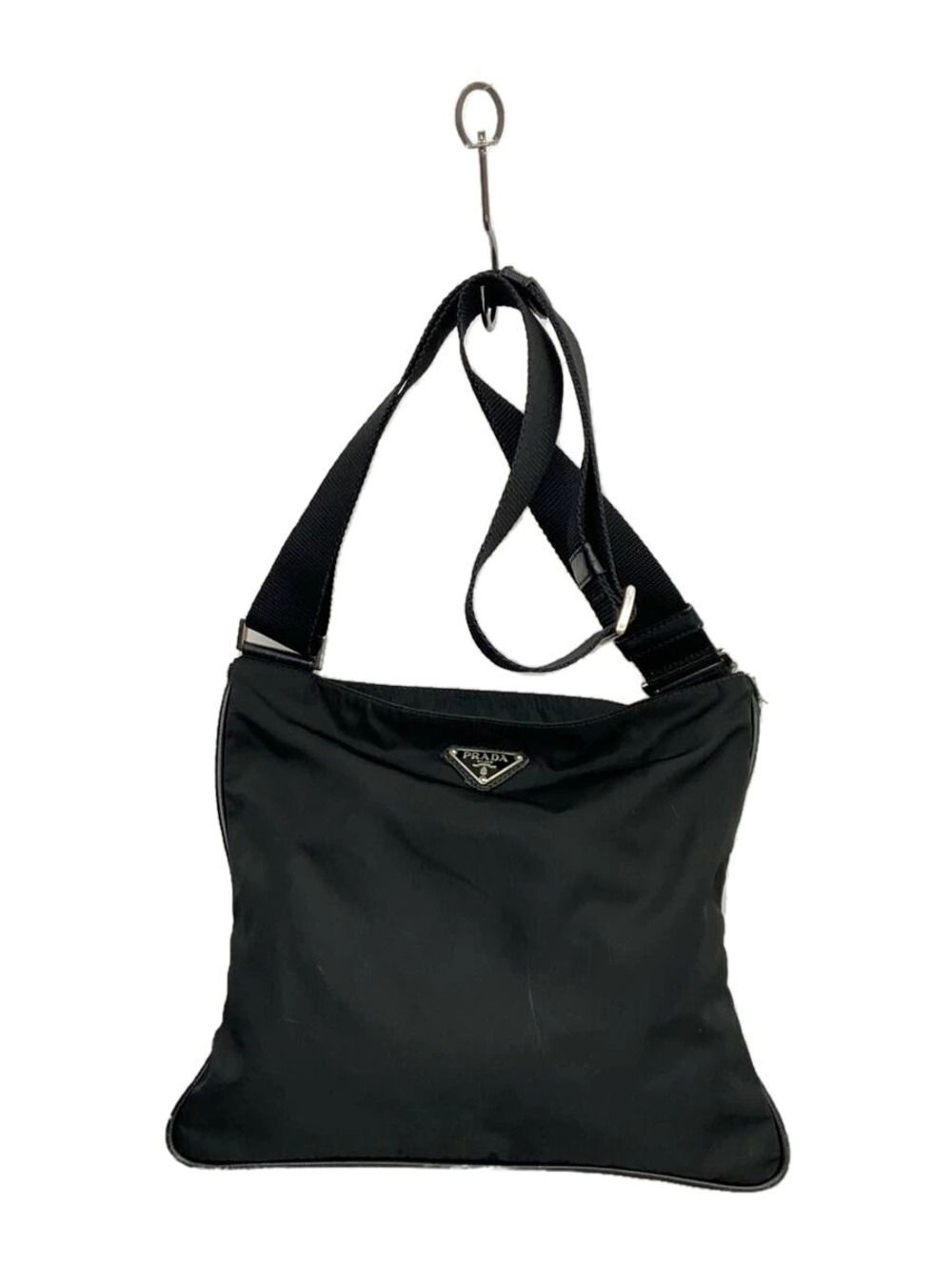 Prada Tessuto Messenger Bag Crossbody black